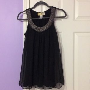 Beaded Black Top